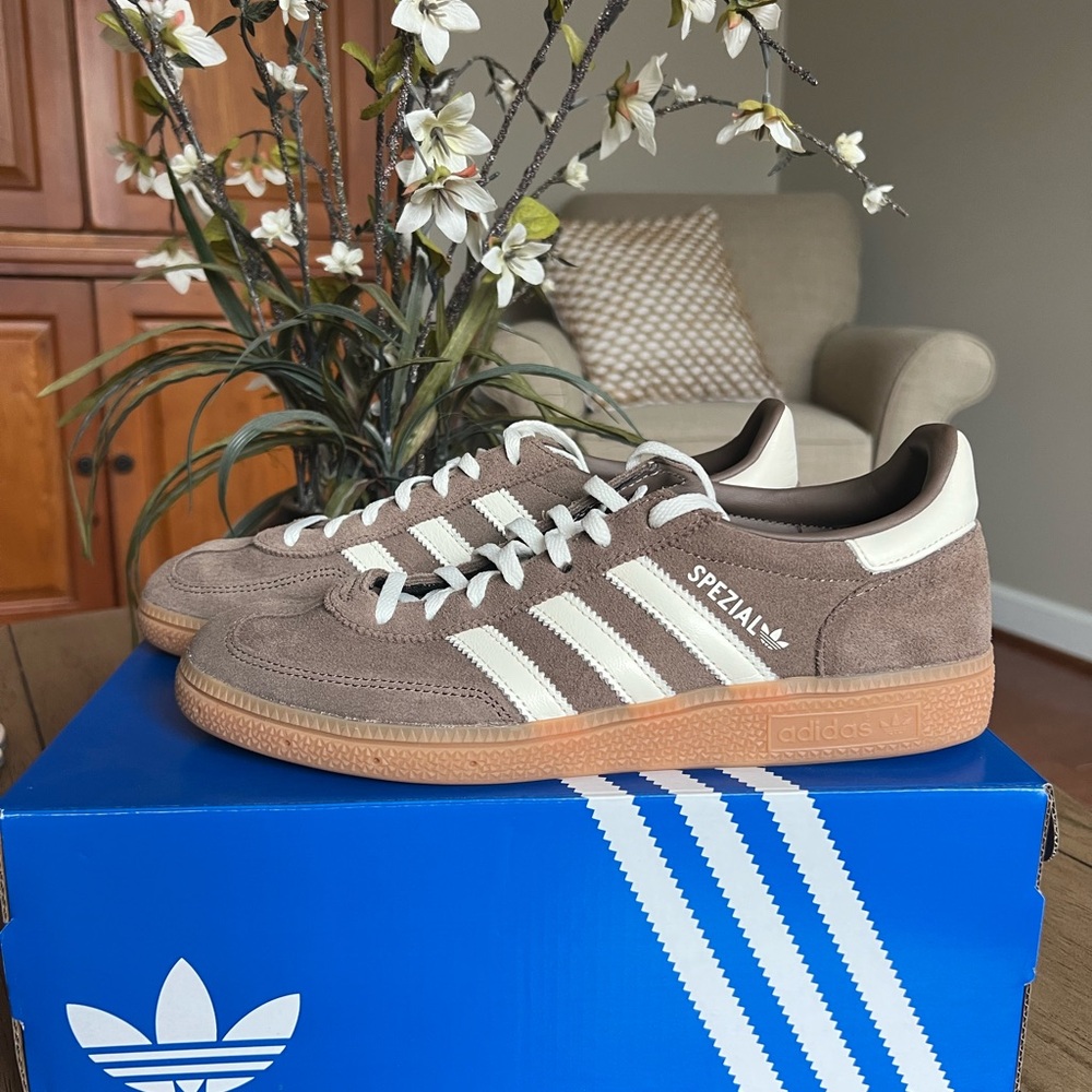 adidas Spezial Brown and White Sneakers